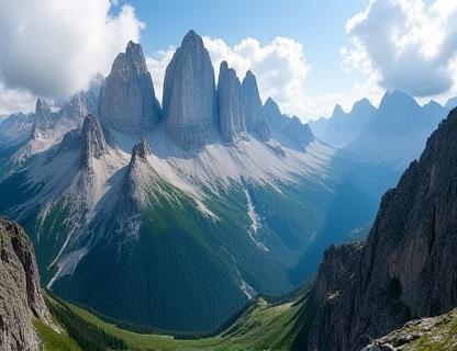 Stunning mountain vista during a hike.